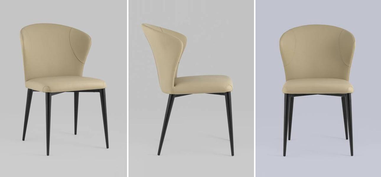 Стул Enigma Chair Бежевая Экокожа - фото