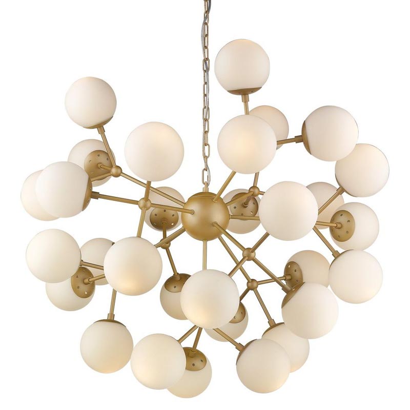 Люстра Berries Chandelier white matt 90 Золотой Белое матовое стекло в Казани | Loft Concept 