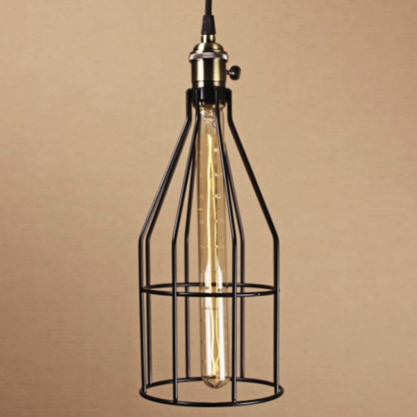 Подвесной светильник Wire Cage Pendant Twix Black Черный в Казани | Loft Concept 