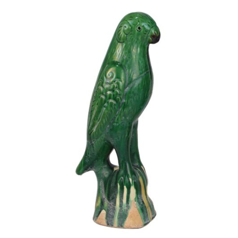 Статуэтка Green Parrot Porcelain Зеленый в Казани | Loft Concept 