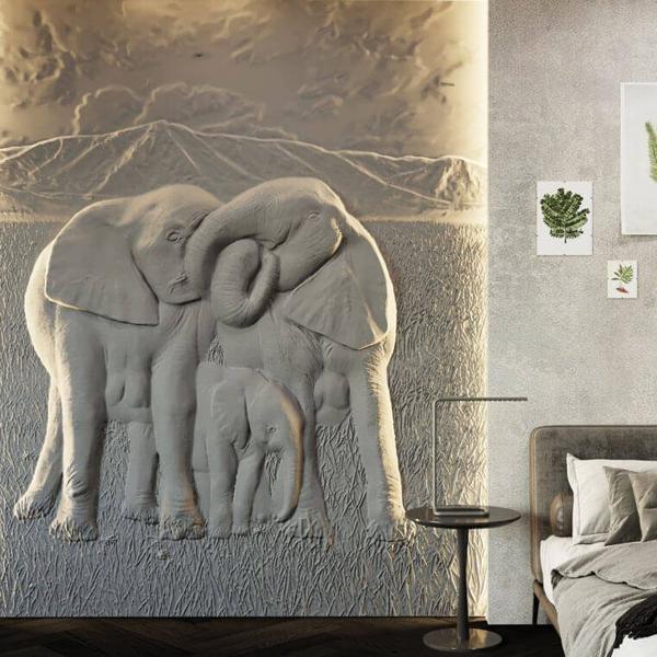 Барельеф ELEPHANTS  в Казани | Loft Concept 