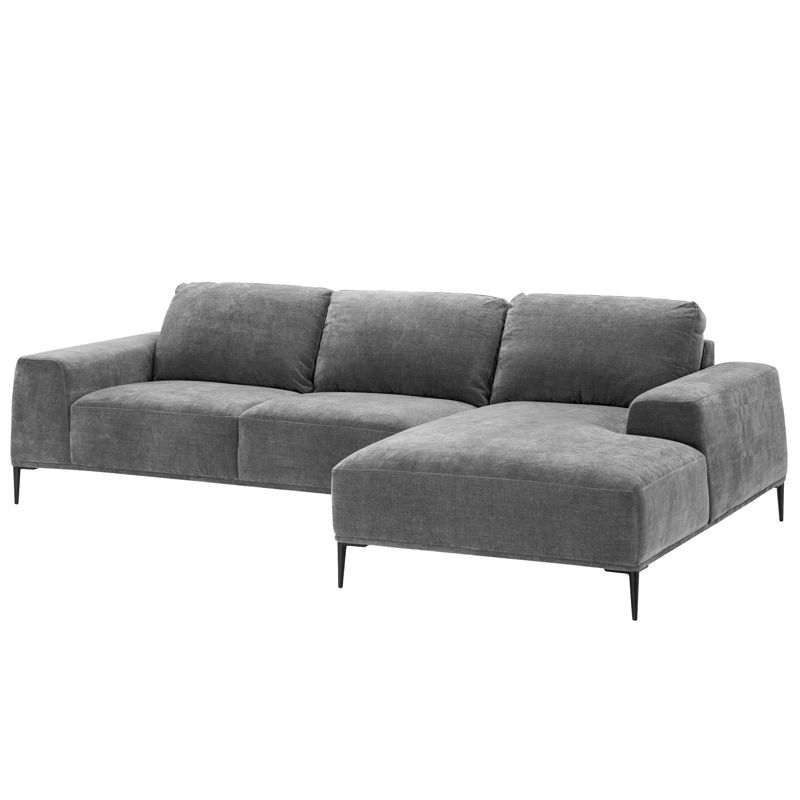 Диван Eichholtz Lounge Sofa Montado grey Серый Черный в Казани | Loft Concept 