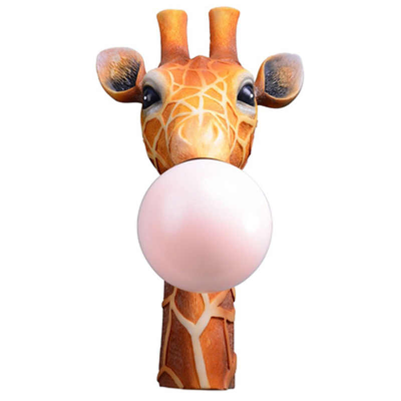 Бра для детской Жираф Bubble Gum Giraffe Wall Lamp Карамель Коричневый Розовый пастельный в Казани | Loft Concept 