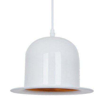 Подвесной светильник Pendant Lamp Banker Bowler Hat White II Белый в Казани | Loft Concept 