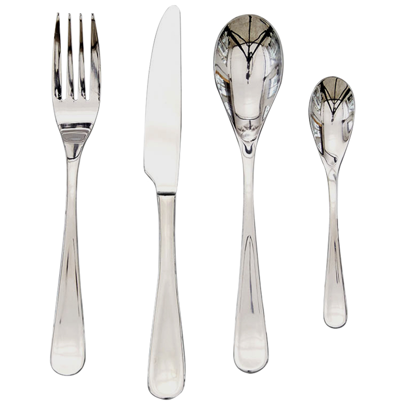 Столовые приборы на 4 персоны Contemporary Cutlery Set Серебряный в Казани | Loft Concept 