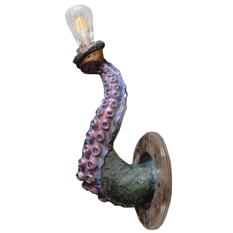 Бра Лиловый Осьминог Wall Lamp Lilac Octopus Лиловый Зеленый Коричневый винтаж в Казани | Loft Concept 