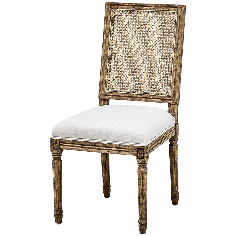 Стул French Provence Rattan Beige Stool Коричневый Бежевый в Казани | Loft Concept 