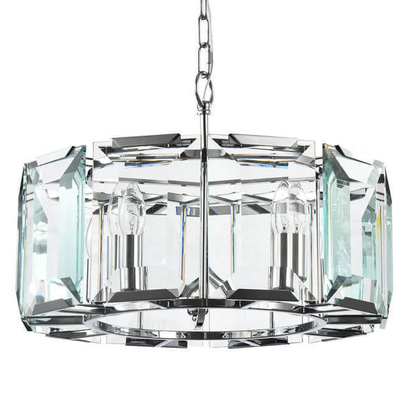 Люстра Lari Harlow Crystal Round Chandelier chrome 5 Хром в Казани | Loft Concept 