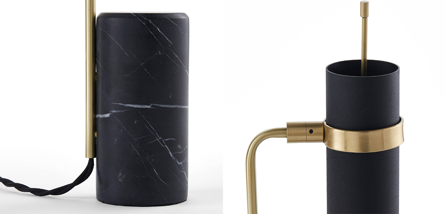 Настольная лампа Detlef Table lamp black marble - фото №1