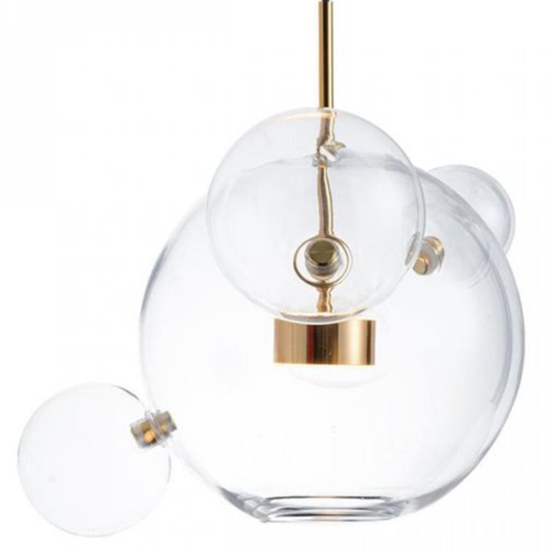 Подвесной Светильник Giopato & Coombes Bollr Pendant 4 BUBBLE LAMP золото Белый Золотой Прозрачное Стекло в Казани | Loft Concept 