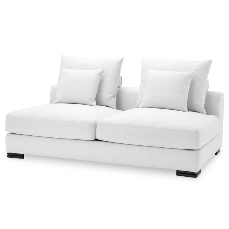 Диван Eichholtz Sofa Clifford 2-Seater white Белый Черный в Казани | Loft Concept 