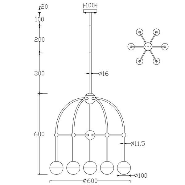 Люстра Heidy Bronze Chandelier 7 в Казани