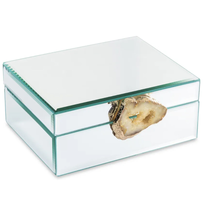 Шкатулка Glass Agate Box Зеркало Бежевый в Казани | Loft Concept 