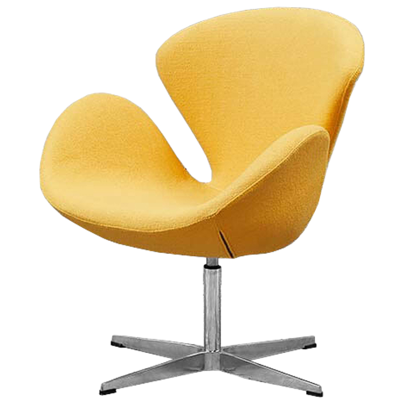 Кресло Swan Chair Yellow Желтый Хром в Казани | Loft Concept 