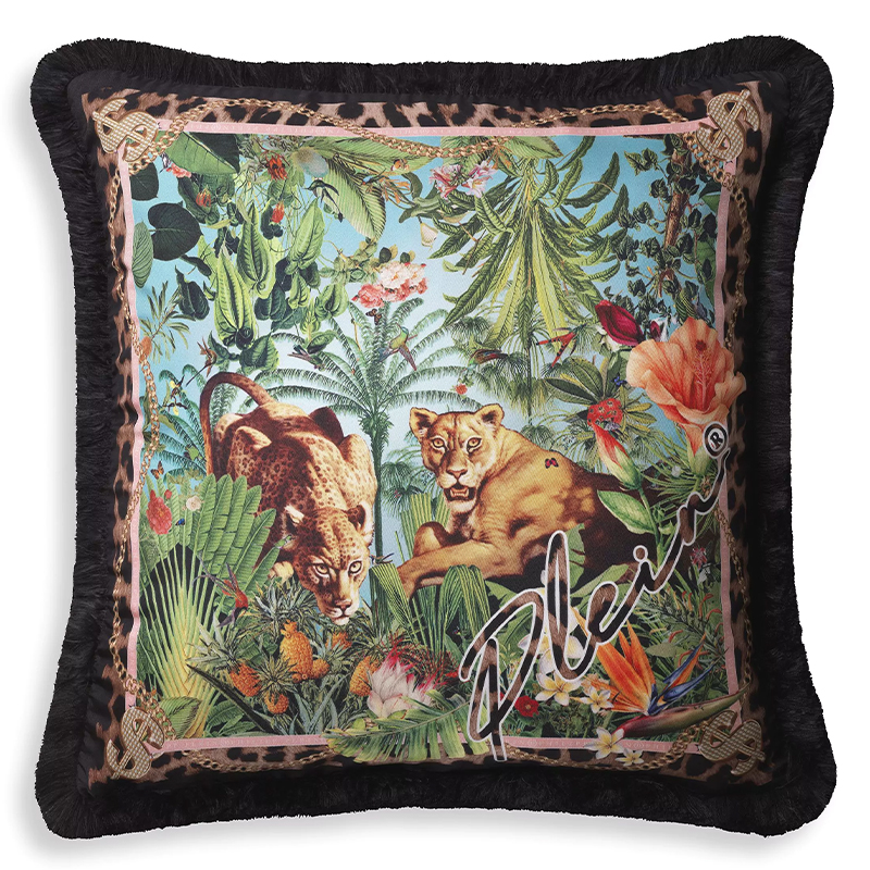 Подушка Philipp Plein Cushion Silk Exotic 50 x 50 Мульти в Казани | Loft Concept 