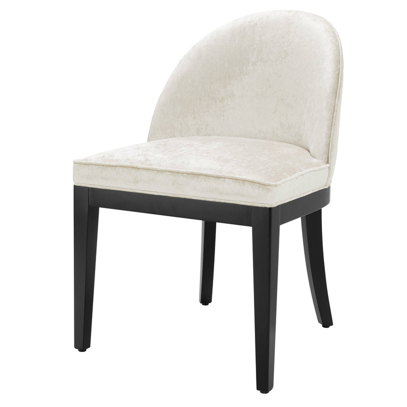 Стул Eichholtz Dining Chair Fallon Mirage off-white Белый Черный в Казани | Loft Concept 