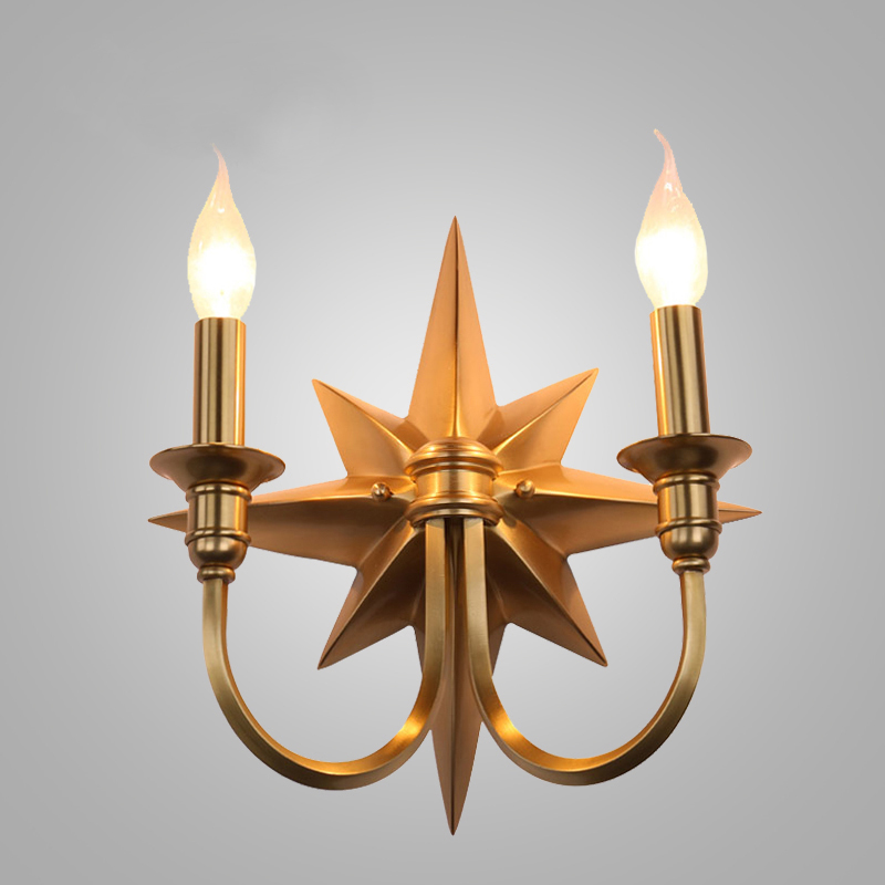 Бра Base Star Wall lamp Double Латунь в Казани | Loft Concept 