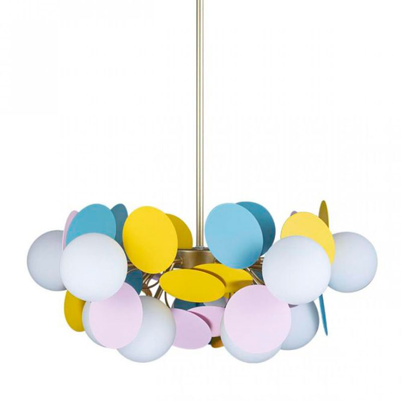 Люстра MATISSE Chandelier multicolor 10 ламп Мульти Золотой в Казани | Loft Concept 