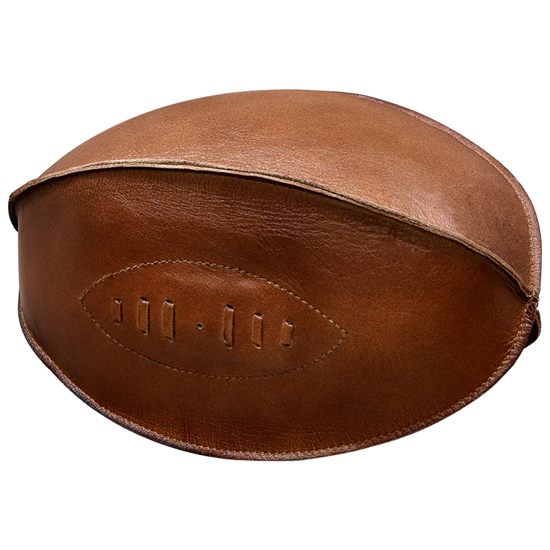 Аксессуар мяч для регби Leather Rugby Ball Коричневый в Казани | Loft Concept 