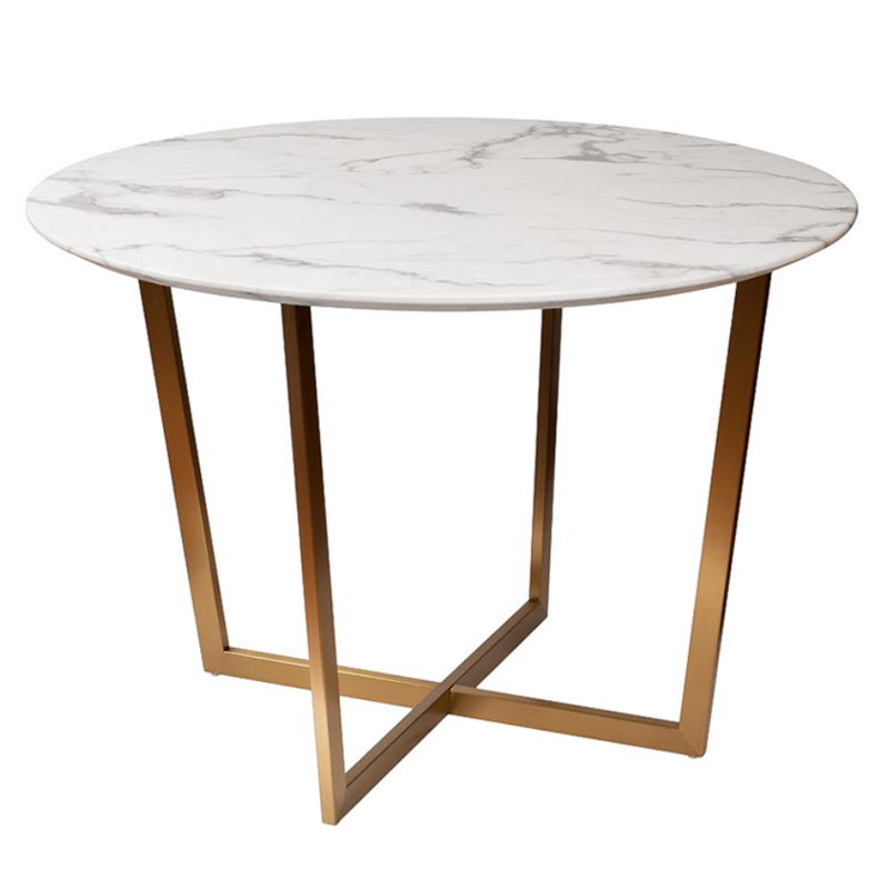 Обеденный стол Dining table Jacques round white Белый Золотой в Казани | Loft Concept 