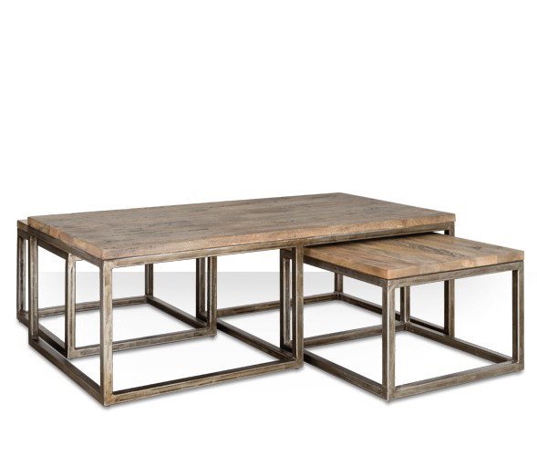 Журнальный стол Industrial Metal Rust Triple Table  в Казани | Loft Concept 