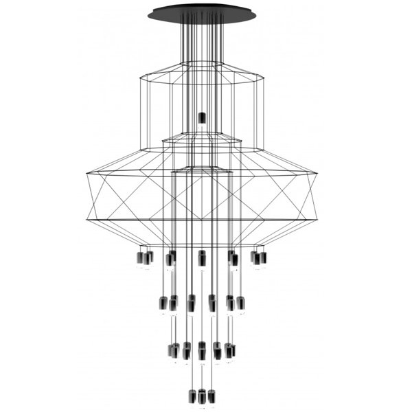 Люстра Wireflow Chandelier 0374 Suspension lamp Черный в Казани | Loft Concept 