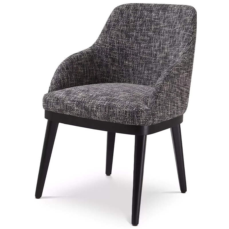 Стул Eichholtz Dining Chair Costa Cambon Black Серый Черный в Казани | Loft Concept 