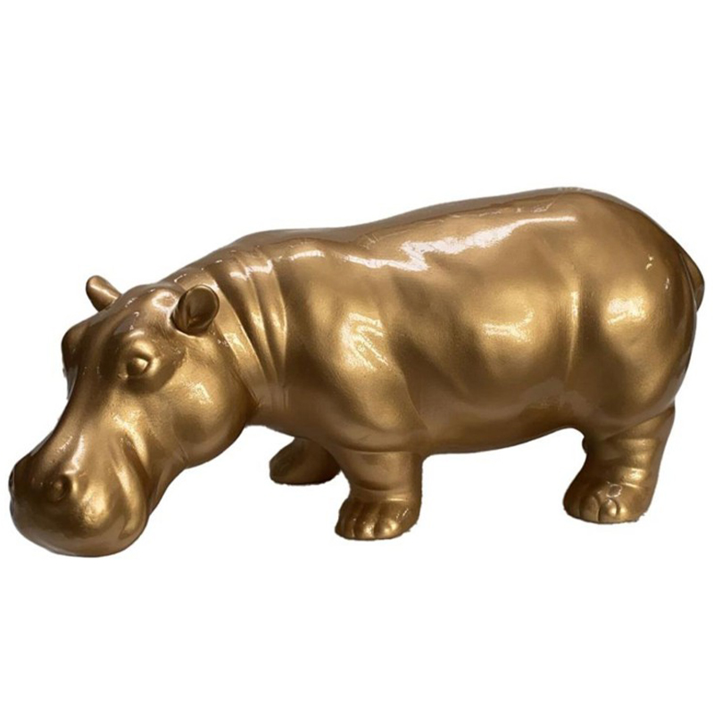 Статуэтка Abhika Hippo Bisc. Gold Золотой в Казани | Loft Concept 