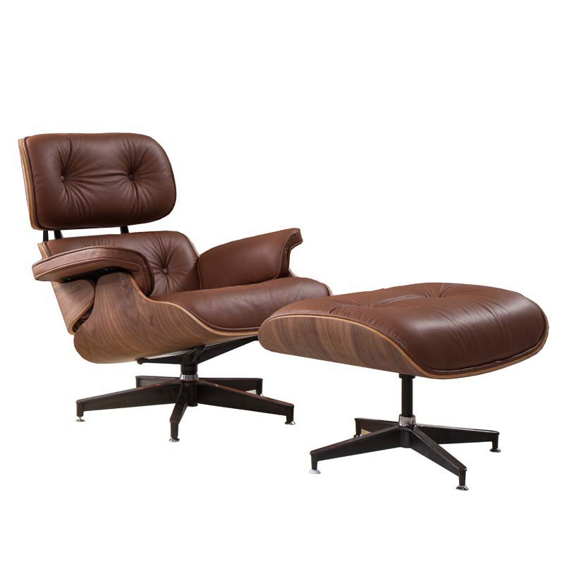 Кресло Eames Lounge Chair & Ottoman light brown Коричневый в Казани | Loft Concept 