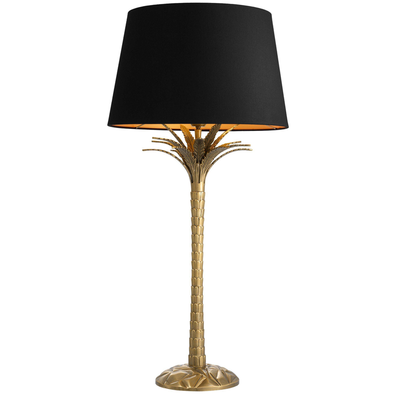 Настольная лампа Eichholtz Table Lamp Palm Harbor Латунь Черный в Казани | Loft Concept 