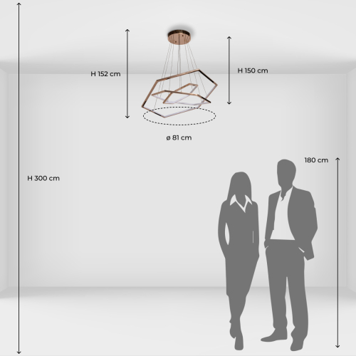 Люстра с 3-мя подвесами в виде шестиугольников Hexagon Horizontal в Казани