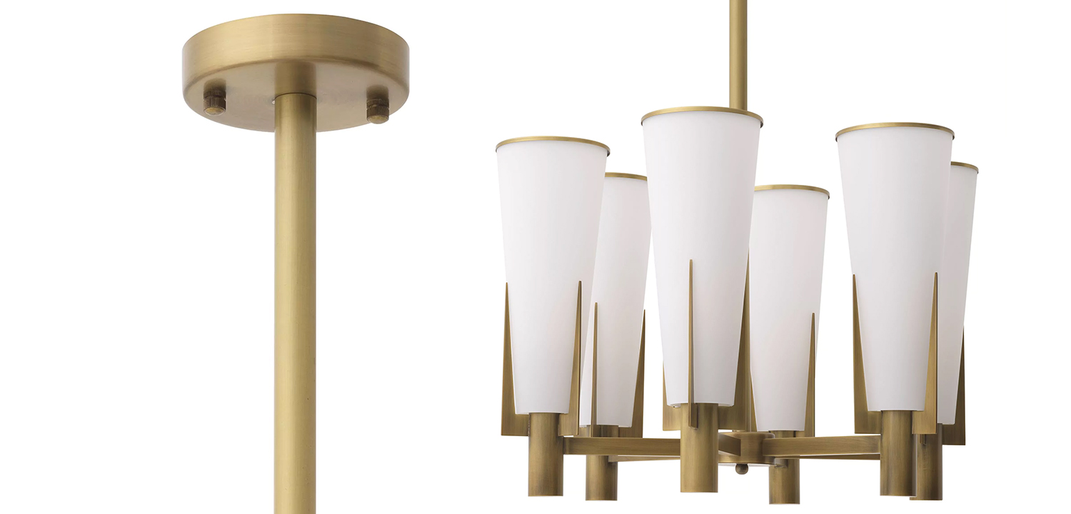 Люстра Eichholtz Chandelier Dino Brass - фото №1