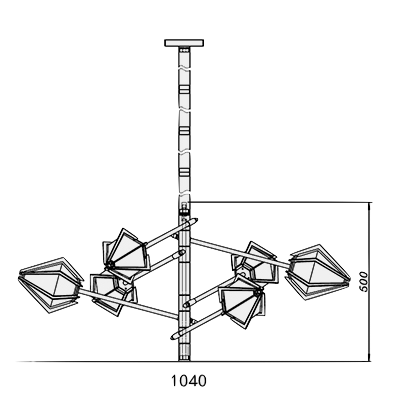 Люстра HARLOW Spoke Chandelier Gabriel Scott в Казани