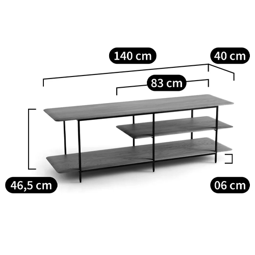 ТВ-тумба с полками из массива ореха Derick Wooden TV Stand в Казани