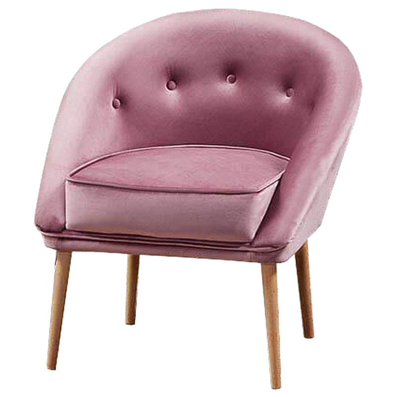 Кресло Gwyn Chair pink Розовый Древесина в Казани | Loft Concept 