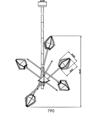 Люстра HARLOW Small Chandelier Gabriel Scott в Казани