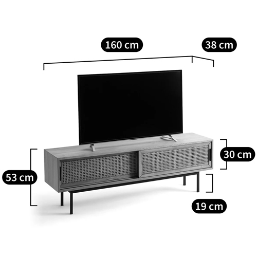 ТВ-тумба с плетеным декором Tate Wicker TV Stand в Казани