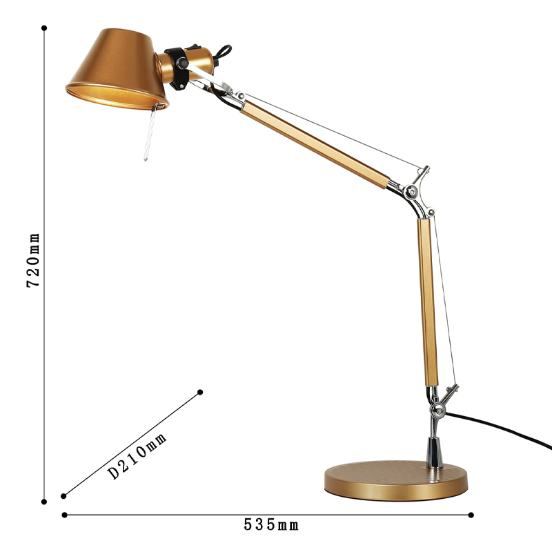 Настольная лампа золотого цвета Artemide в Казани