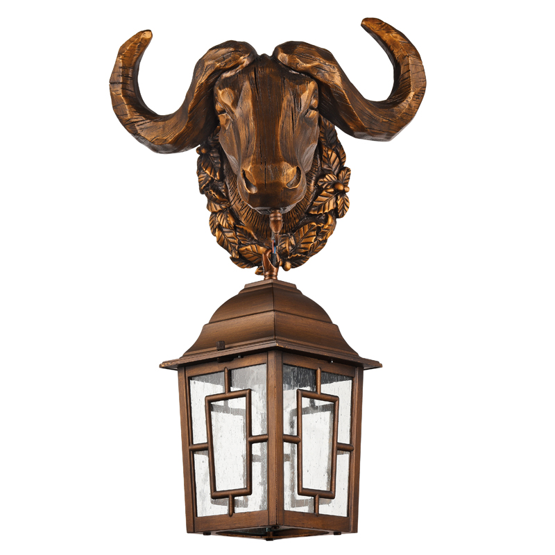 Уличный светильник Bull Lantern Коричневый винтаж Прозрачное Стекло в Казани | Loft Concept 