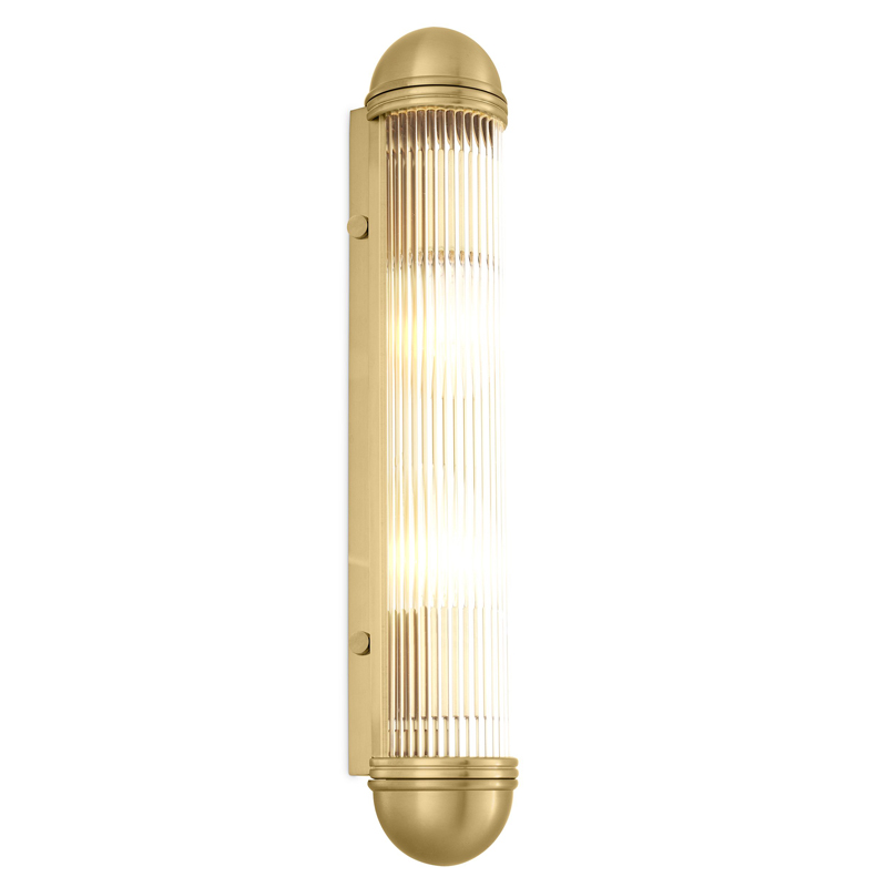 Бра Eichholtz Wall Lamp Auburn Brass Латунь Античная полированная Прозрачный в Казани | Loft Concept 