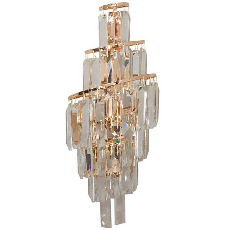 Бра Odeon Cascade Wall Lamp Gold 38 Прозрачное Стекло Золотой в Казани | Loft Concept 