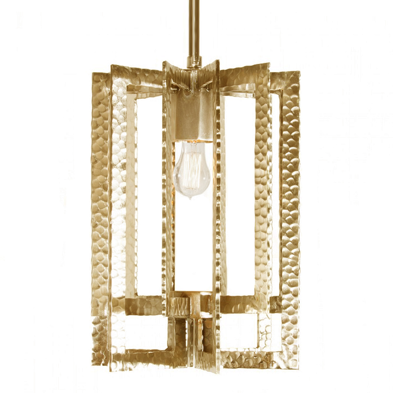 Подвесной Светильник Textured Cage Pendant Lamp gold Латунь в Казани | Loft Concept 