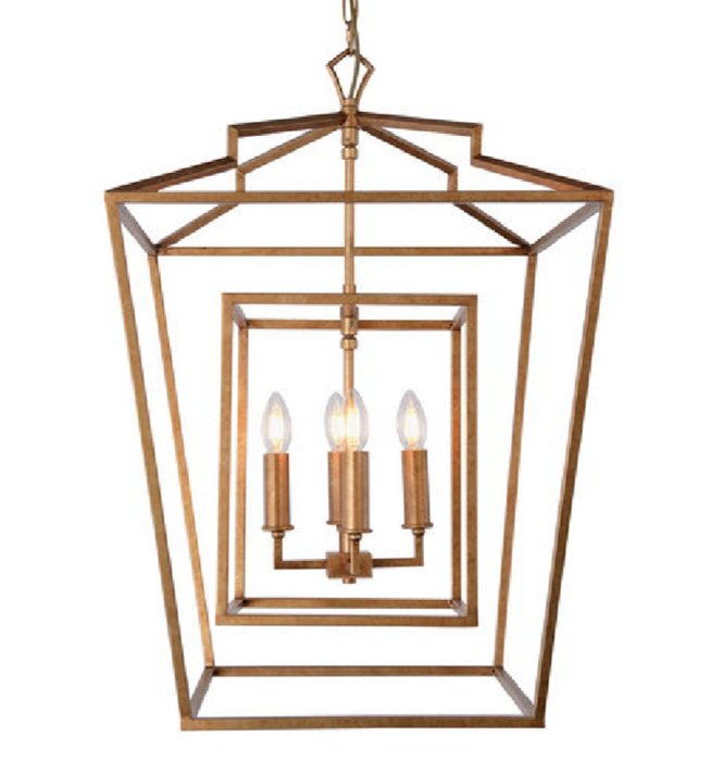 Подвесные светильники Darlana Lantern Chandelier Золотой в Казани | Loft Concept 