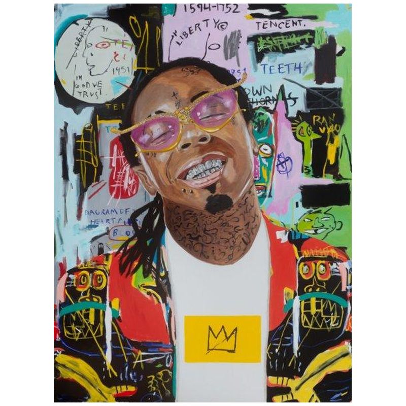 Картина King Weezy with Basquiat Jacket and Background Мульти в Казани | Loft Concept 