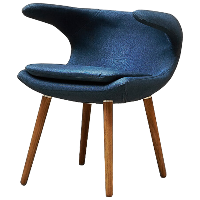 Стул Roidh Stool blue Синий Коричневый в Казани | Loft Concept 