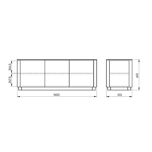 Тумба молочного цвета с 3-мя дверцами Tammi  в Казани