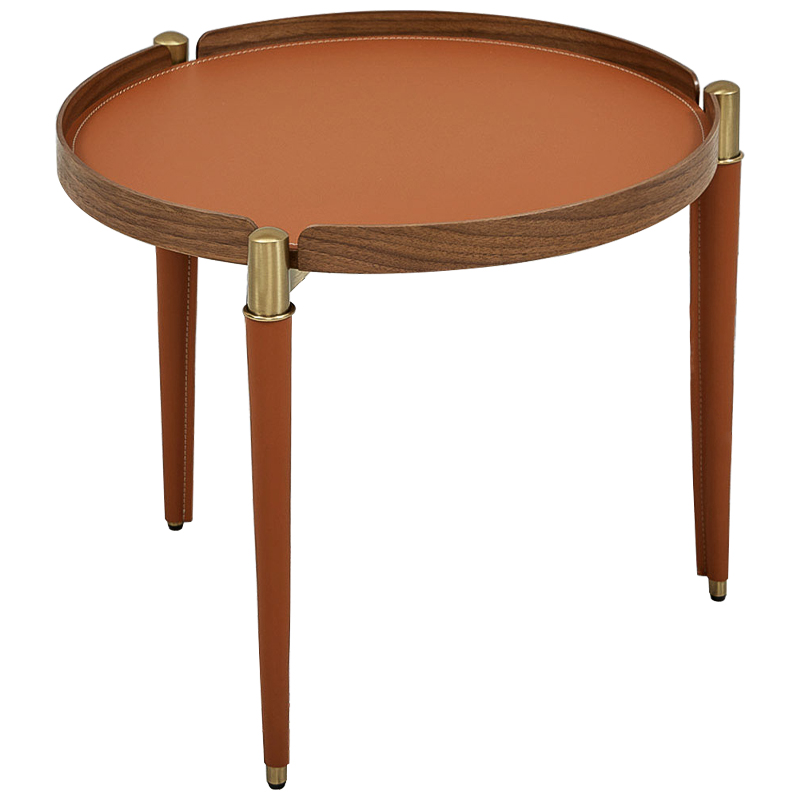 Кофейный стол Ferrey Round Table Side Оранжевый Золотой в Казани | Loft Concept 