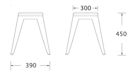 Кухонный стул Tolix Kitchen Stool 45 в Казани