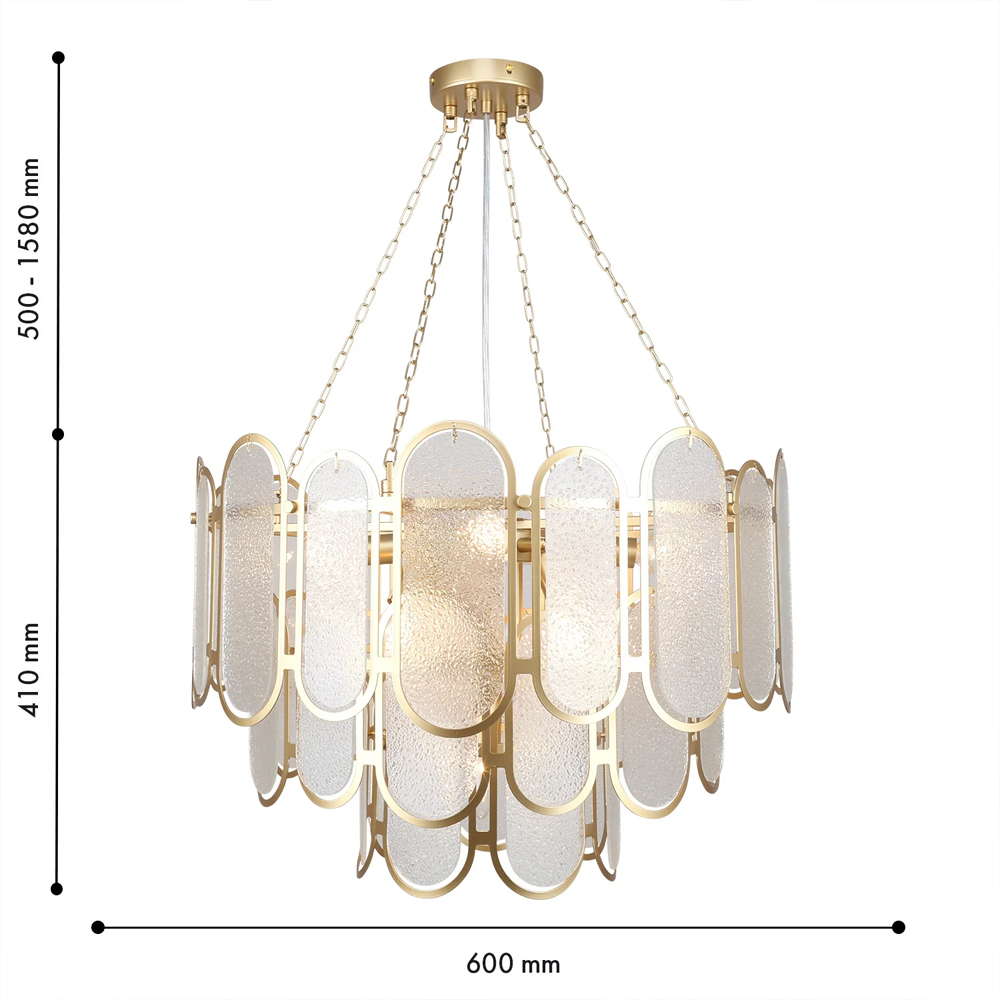 Люстра с многослойным эффектом из овальных элементов из непрозрачного стекла Conformation в Казани