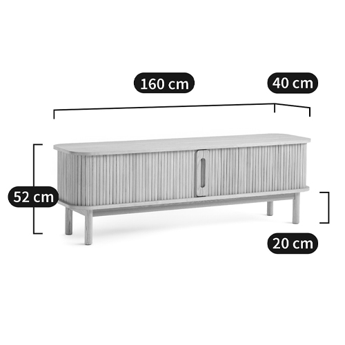 ТВ-тумба с двумя раздвижными дверцами Toinette Light TV Stand в Казани